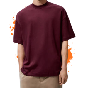 down-shoulder-maroon-t-shirt